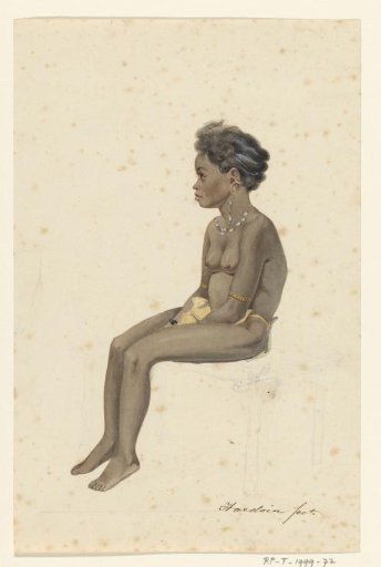 Portrait of a daughter of the Orang Kaya (village head) of Af(f)ara on the island of Workai, Aru Islands, Southeast Moluccas
