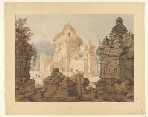View of the ruins of Candi Sewu near Yogyakarta, Central Java