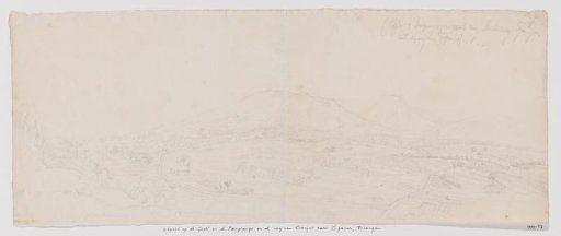 Landscape with View of the Gedé and Pangrango Volcanoes and Road from Cianjur to Cipanas, Priangan, West Java