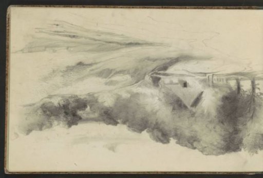 Farmhouse on a country road among the trees