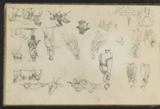 Women and Men Figures, Dogs, Horses and a Rider