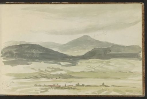 Mountain Landscape with a Village in a Valley