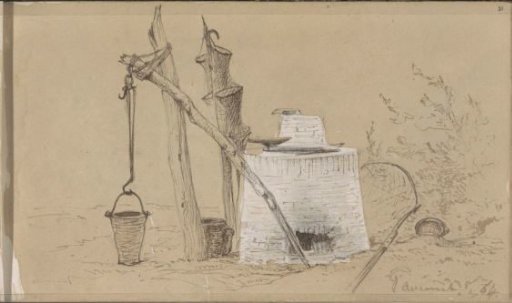 Smoke oven on a plot of land