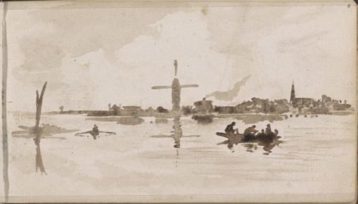 Figures in a Rowing Boat on the Rotte