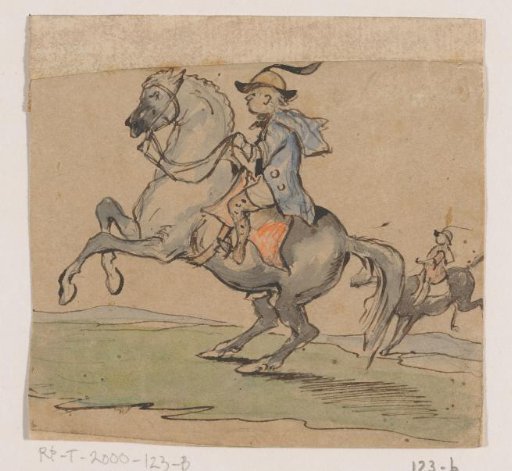 Rider on a rearing horse