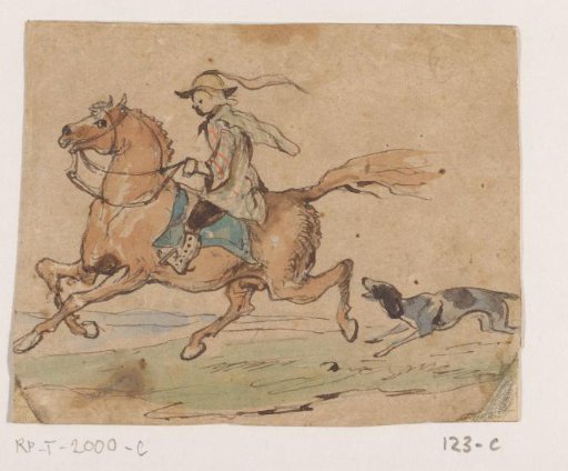 Rider on a galloping horse