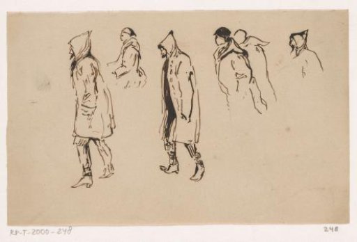 Sketch Sheet with Walking Figures