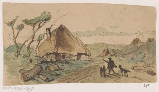 Hunter among houses
