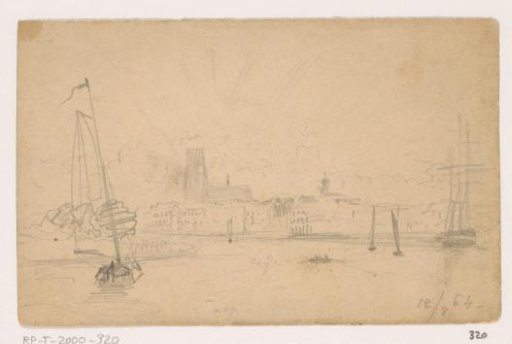 Ships before a city
