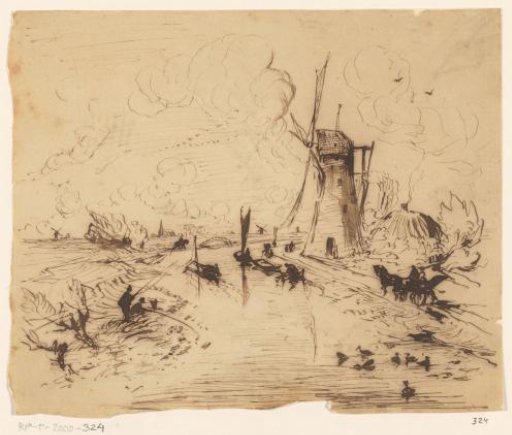 Mill along a canal