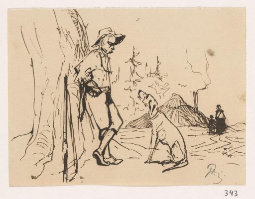 Hunter with dog
