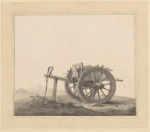 A shell cart in a landscape