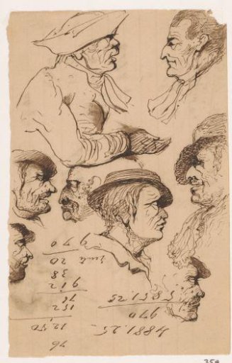 Sketch sheet with heads