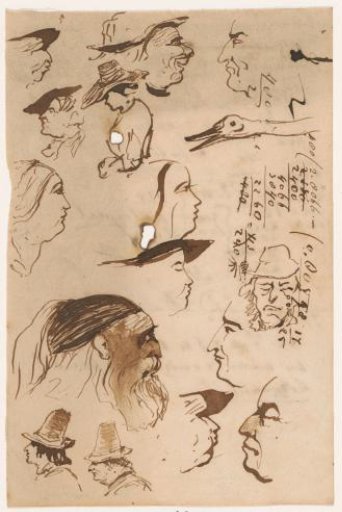 Sketch sheet with heads