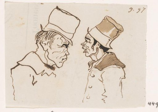 Heads with tall hats