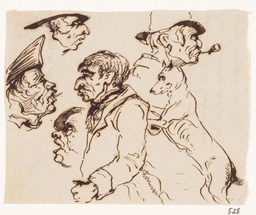 Heads and a dog