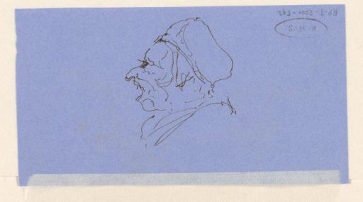 Man's head with a cap