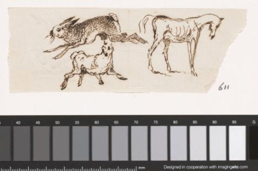 Two Hares and a Horse