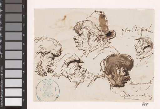 Heads, including those of market people