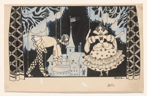 Two Marionettes on a Stage