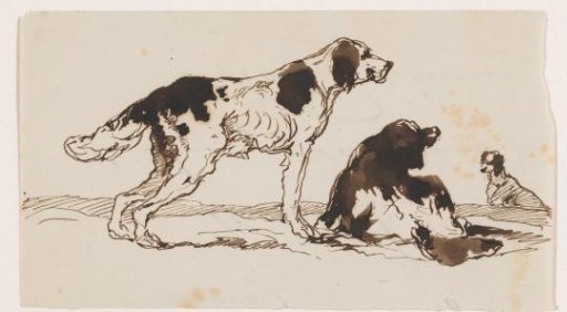 Three Hunting Dogs