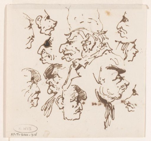 Sketches of heads