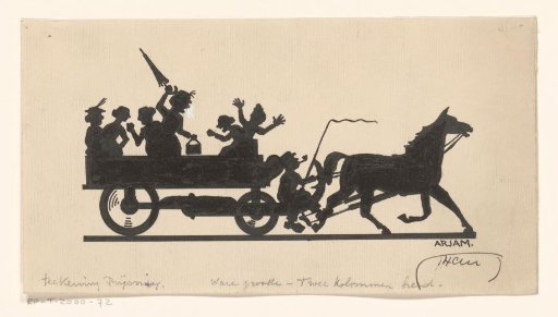 Quarreling Women in a Horse-Drawn Cart