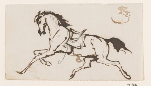 Saddled horse