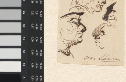 Sheet with four heads and notes