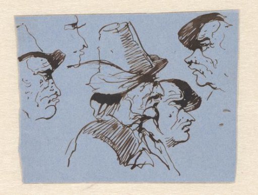 Sheet with five heads and profiles