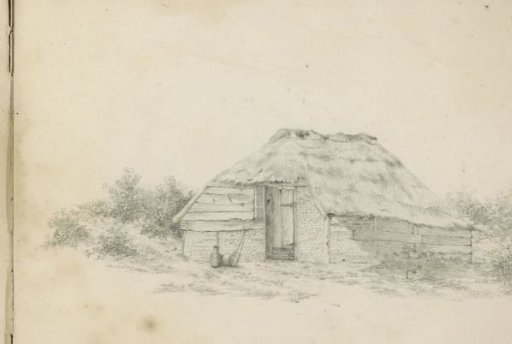 Farmhouse with a thatched roof