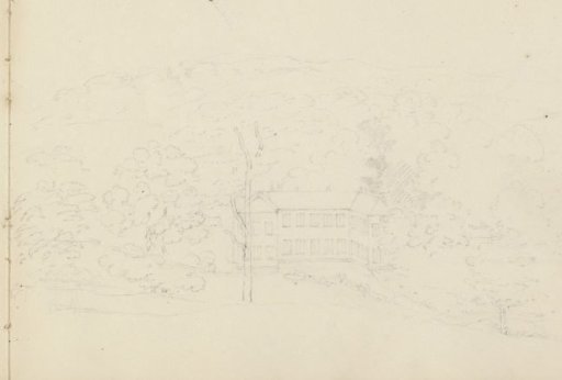 Hilly landscape with a country house