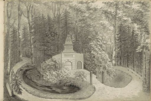 Monument in a forest