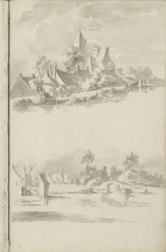 Views of two villages on the water