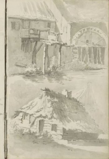Watermill and a barn