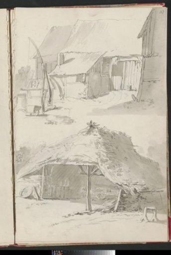 Farmyard and a barn