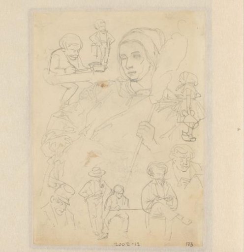 Studies of heads and figures