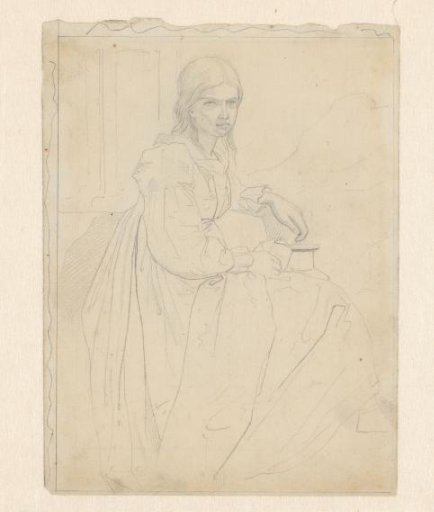 Study of a Seated Girl