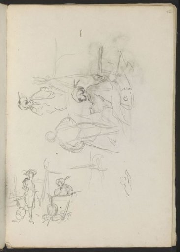 Men in seventeenth-century costume, possibly at a quay