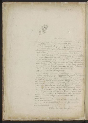 Letter decorated with floral ornament