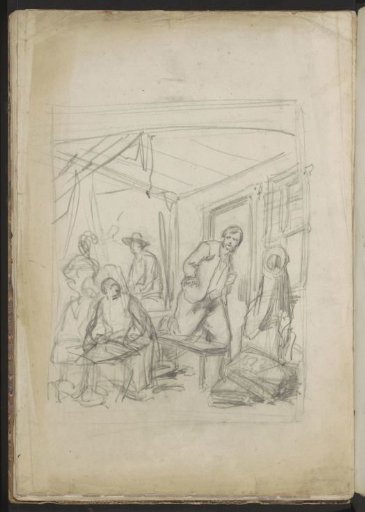 Interior with figures