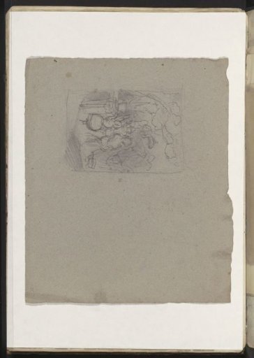 Group of children by a jug on a pedestal