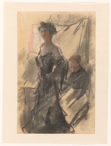 Young woman at the milliner's