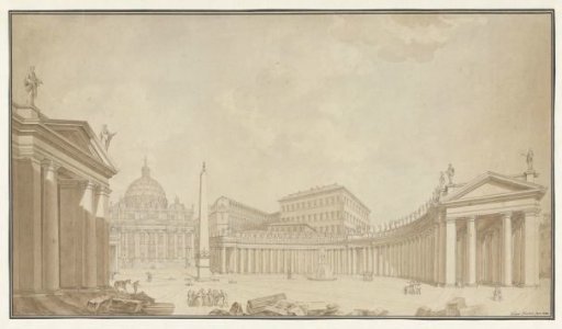 View of St. Peter's Square in Rome