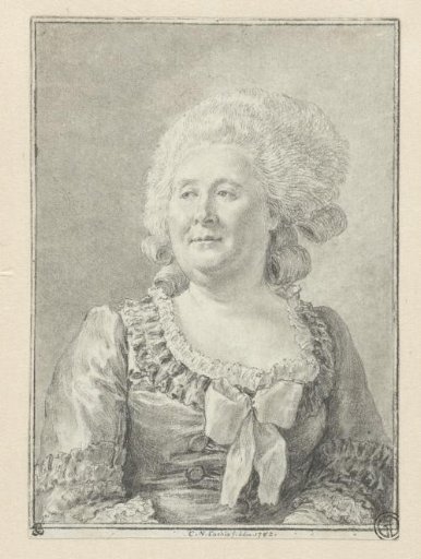 Lady portrait, half-length, face turned slightly to the left