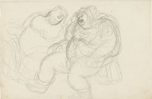 Seated giant and giantess