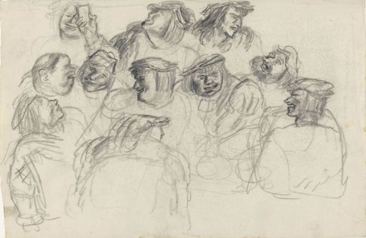 Group of drinking men