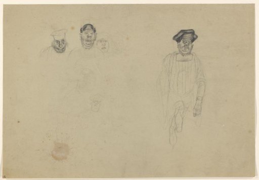 Various figures with hats