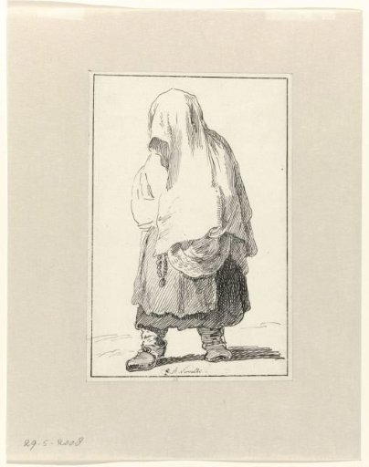 A Veiled Woman with a Rosary in Her Hand
