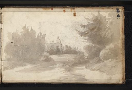 Landscape with a view of a church
